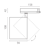 Светильник для трековой системы LIGHTSTAR ALTA BASE A5437QT